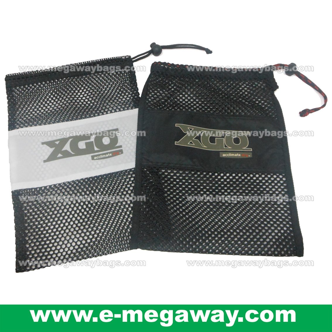 XGO Mesh Bags Draw Sting Pouch Jackets Garment travel Packaging Pack MegawayBags #CC-0939B