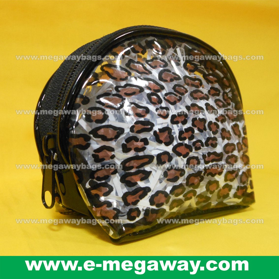 Small See Through Vinyl Printed Purses Pouch Zipped Handbags Taschen MegawayBags #CC-1055