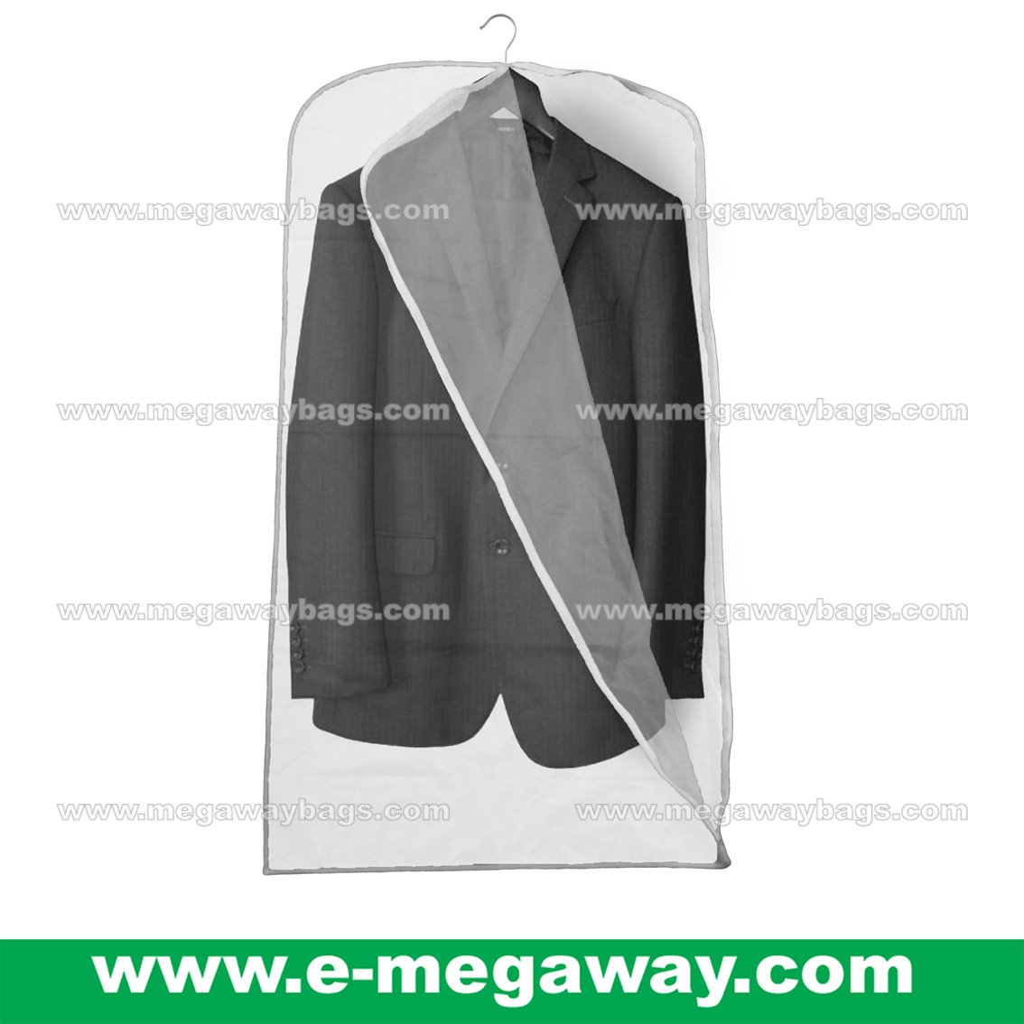 Wedding Suits Dress Garment Vinyl Zipper Bag Semi-Transparent Travel MegawayBags #CC-0944