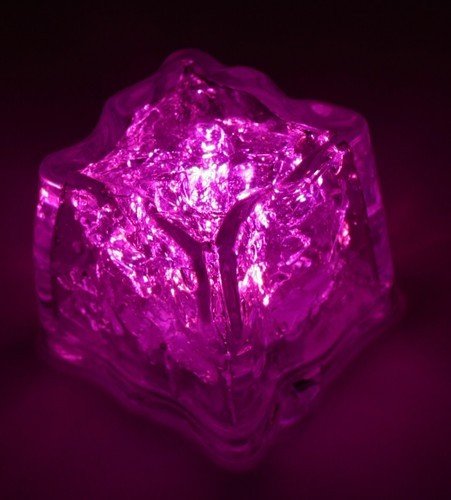 Pink Single Litecubes-Flashing LED Ice Cube Party Light