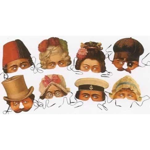Victorian Revelers Collection Of 8 Costume Party Masks