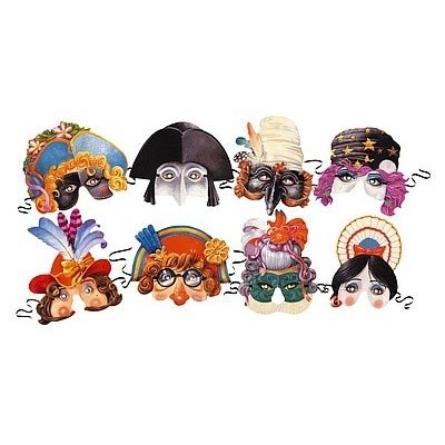 Venetian Collection Of 8 Costume Party Masks
