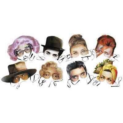 Twentieth Century Icons Collection of 8 Costume Party Masks