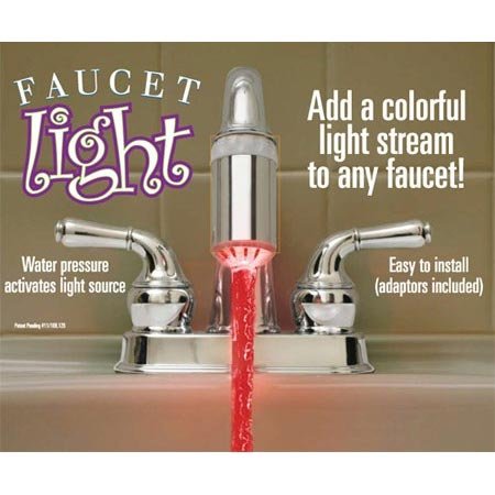 Temperature Controlled LED Faucet Light