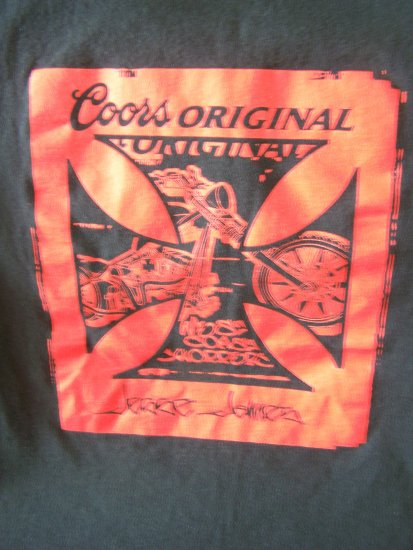 Coors Original Jesse James West Coast Choppers Pay Up Sucker! T-Shirt Sz. Lg