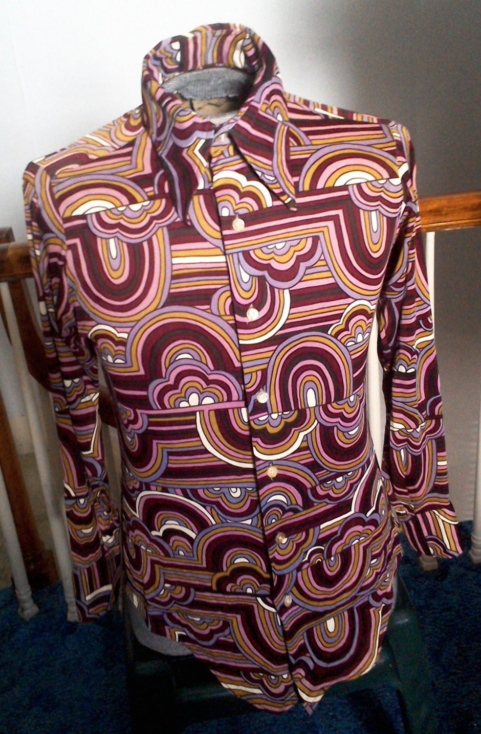 Vintage S King Of The Groove Mens Trippy Funkadelic Polyester Disco