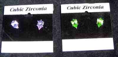 beautiful earrings of cubic zirconia