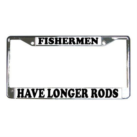 FISHERMAN License Plate Frame Vehicle Heavy Duty Metal 12467263