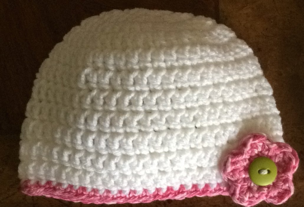 Flower Beanie: 18-24 months, Toddler Small, Toddler Medium, Toddler Large