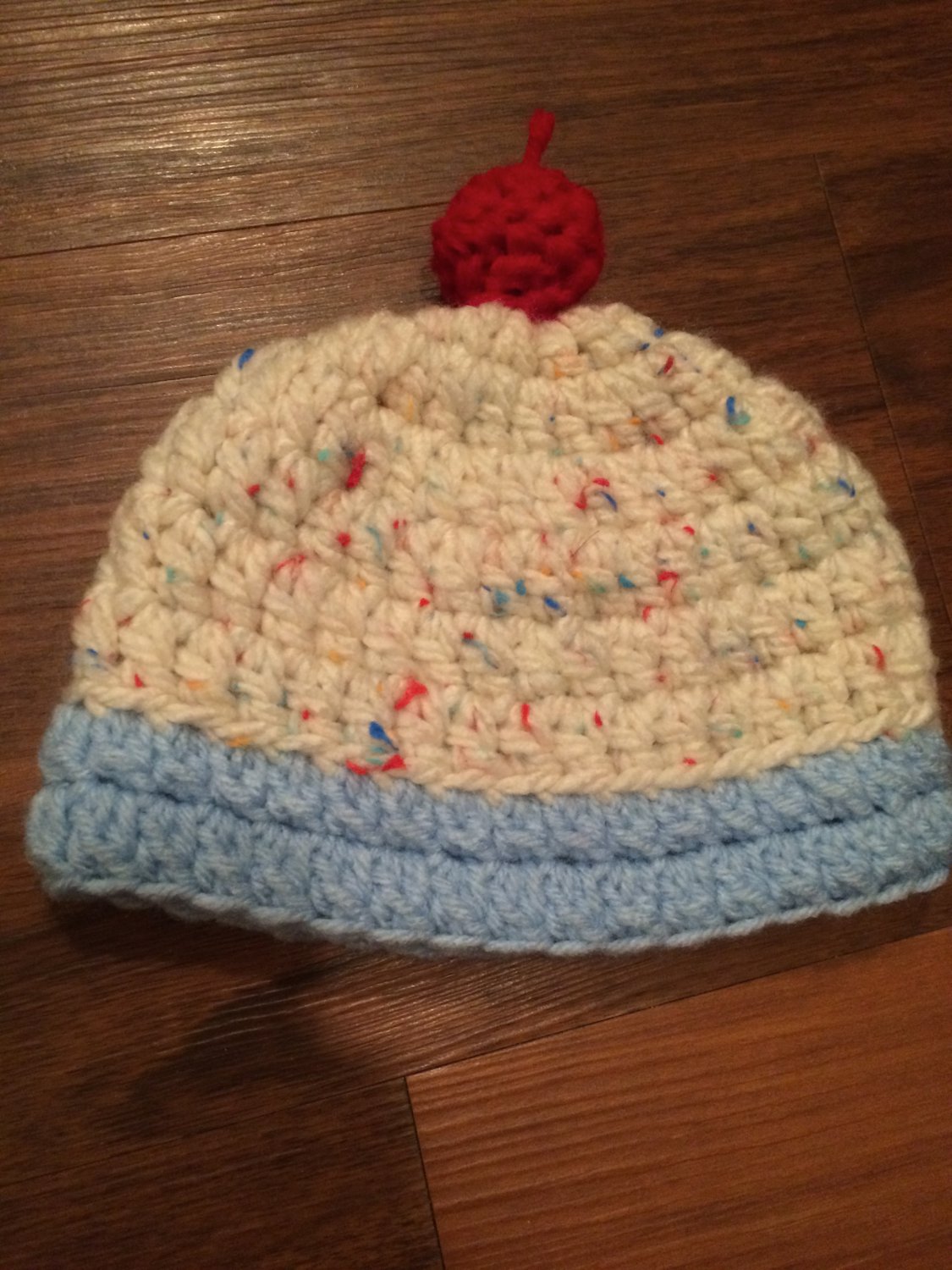 Birthday Cake Sundae Beanie: 0-6 months, 6-12 months