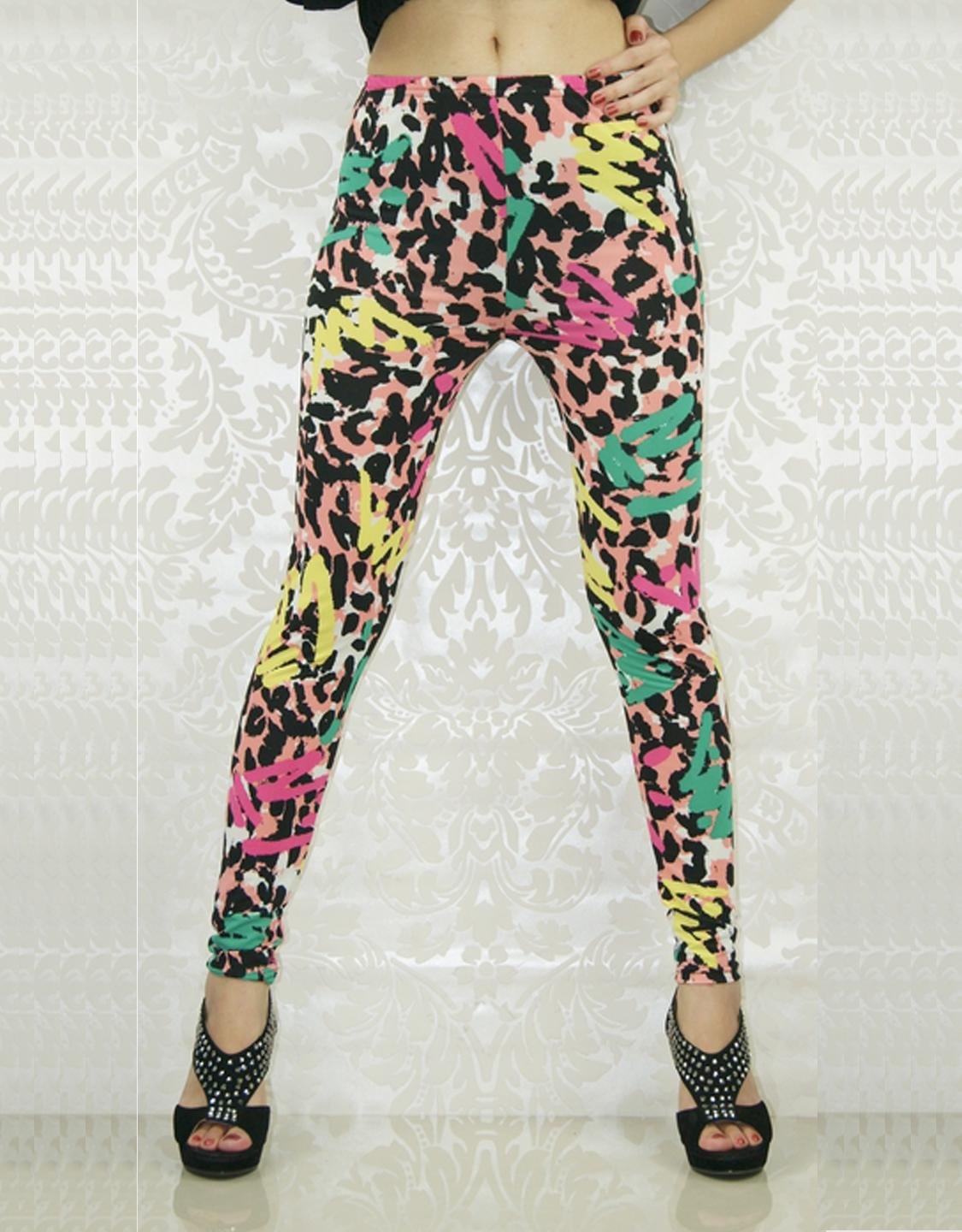 Fashion Colorful Sexy Mid Waist Stylish Bright Color Woman Leggings WL8038