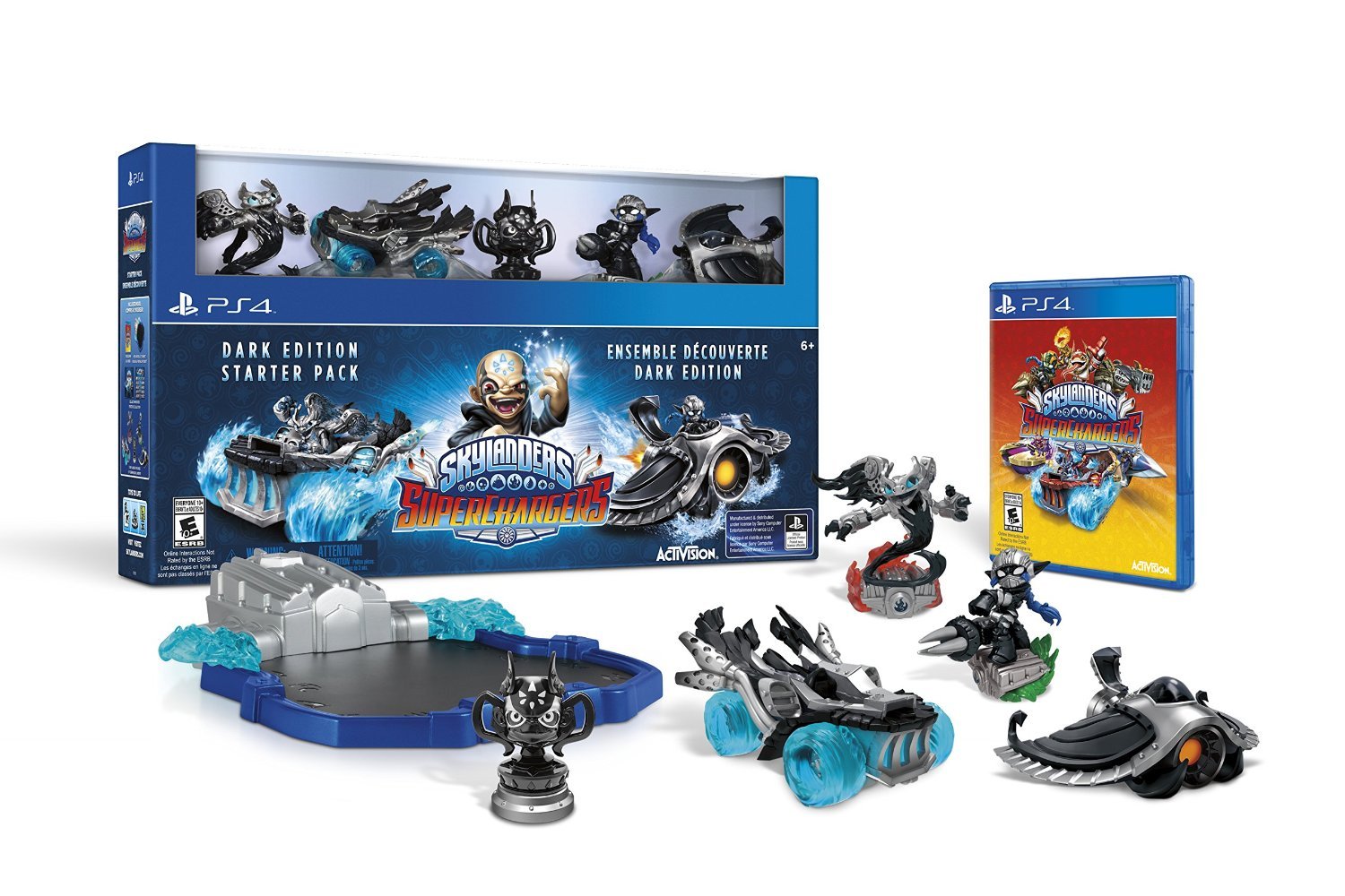 Skylanders SuperChargers Dark Edition Starter Pack PS4 Physical Game Disc US