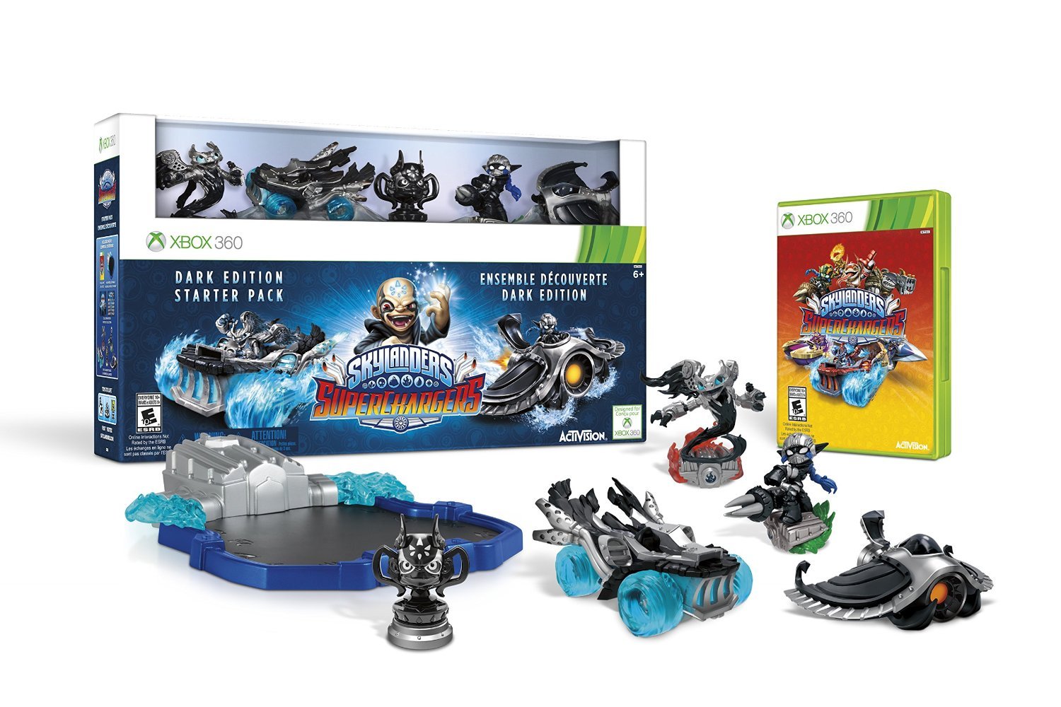 Skylanders SuperChargers Dark Edition Starter Pack Xbox 360 Physical Game Disc US
