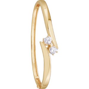 Two Stone Moissanite Bangle Bracelet*
