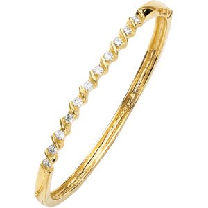 Swirl Moissanite Bangle Bracelet*