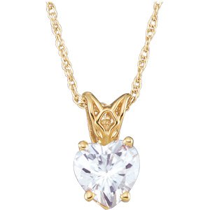 Heart Shaped Moissanite Pendant*
