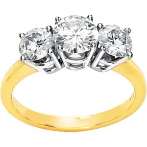 Two Tone Past, Pesent, Future Anniversary Band 1.75 ct tw