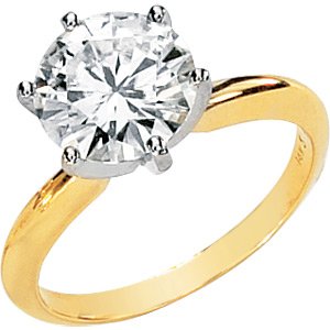 Moissanite Solitaire Engagement Ring .75 ct
