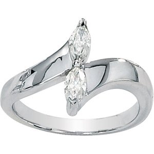 Moissanite 2-stone Marquise Ring