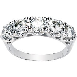 5-Stone Moissanite Anniversary Band