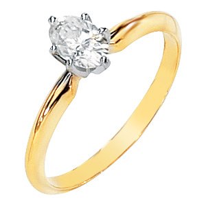 Moissanite Oval Cut Engagement Ring