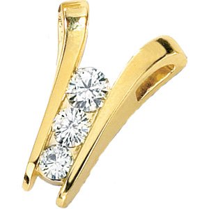 Past, Present, Future Moissanite Ladder Pendant*