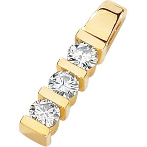 Past, Present, Future Moissanite Pendant, 1 ct tw*