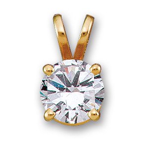 Moissanite Solitaire Pendant, .50 ct