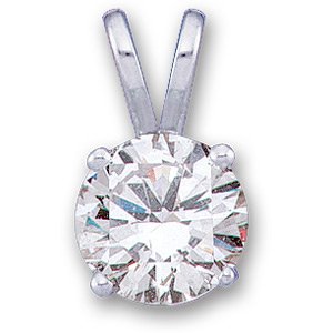 Moissanite Solitaire Pendant, 1 ct