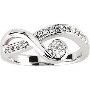 Mother's Gift Moissanite and Diamond Ring