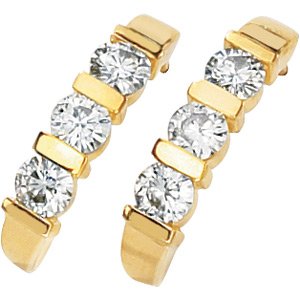 Past, Present, Future Moissanite Earrings*