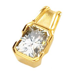 Emerald Cut Moissanite Pendant*