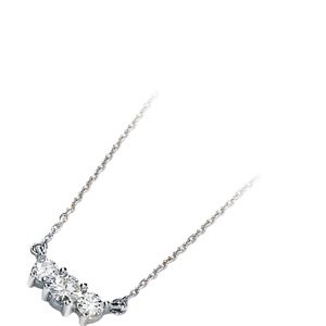 Moissanite Three Stone Retro Necklace