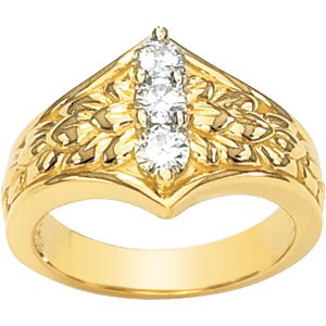 Moissanite "Peacock" Ring*