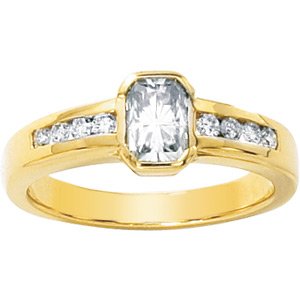 Moissanite & Diamond Contemporary Ring*