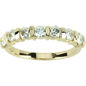 Seven Stone Moissanite Anniversary Band