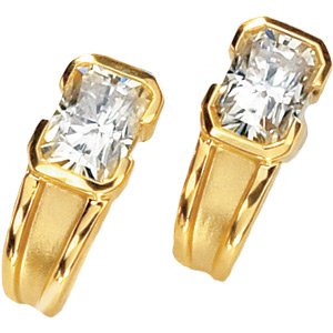 Emerald Cut Moissanite Earrings*