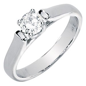 Moissanite Solitaire Engagement Ring 1 ct