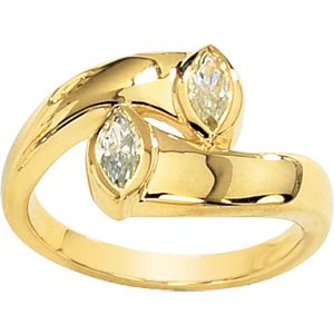 Marquise Moissanite Promise Ring