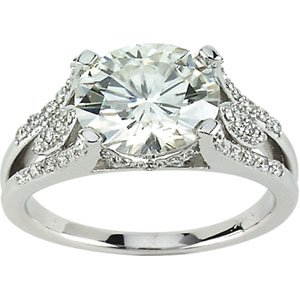 Moissanite and Diamond Ring, 3 ct