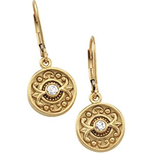 Etruscan Inspired Moissanite Dangle Earrings