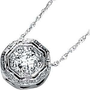 Round Moissanite Slide Necklace