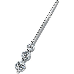 Moissanite Three Stone Pendant Slide