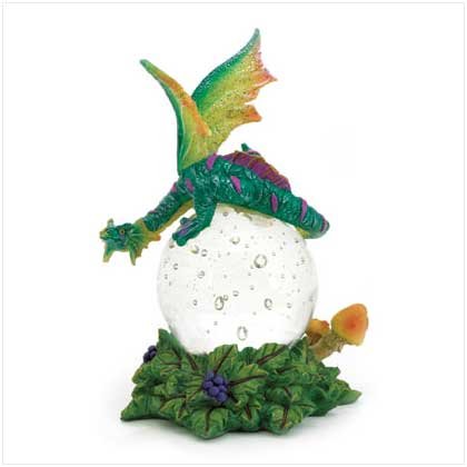 BLUE DRAGON WITH GLASS BALL