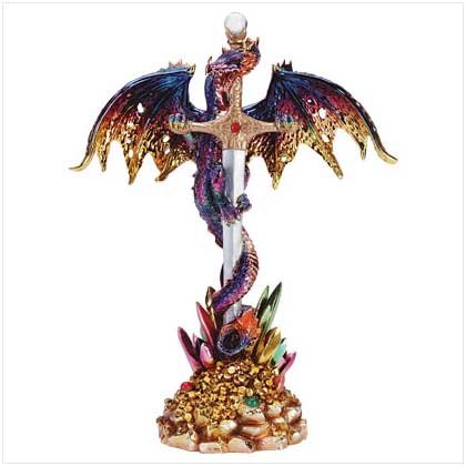 METALLIC DRAGON ON SWORD