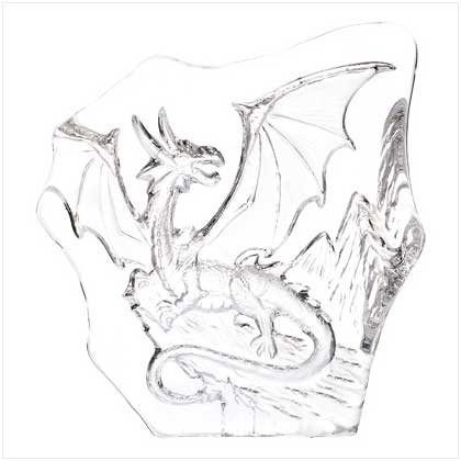 CARVED GLASS DRAGON