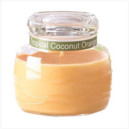 ORANGE RIPPLE JAR CANDLE