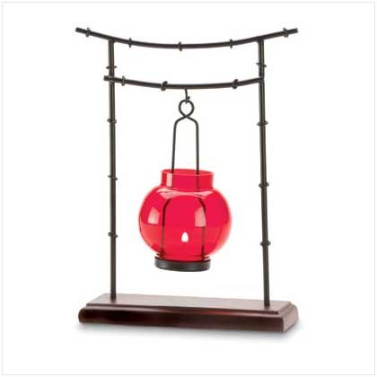 HANGING RED CANDLEHOLDER
