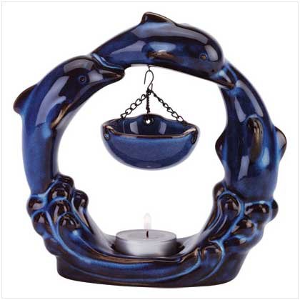 TRIPLE BLUE DOLPHINS OIL BURNER