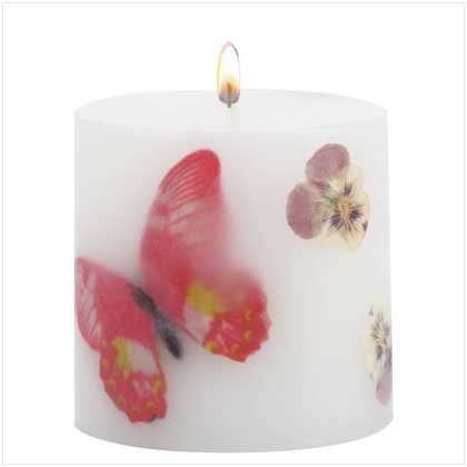BUTTERFLIES & FLOWERS SCENT CANDL E